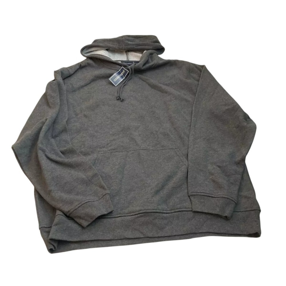 Saddlebred Mens Hoodie XL Grey Sweater Pullover Charcoal Heather Sweatshirt